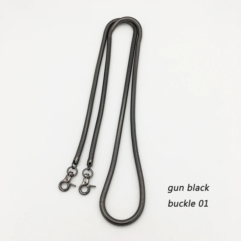 gun black buckle 01 Запасная золотая цепочка для сумок, аксессуары, серебряные цепи, сумки через плечо для женщин, длинные черные сумки на ремне - Цвет: gun black buckle 01