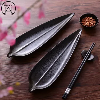 

Black Plates Dinner Plates Sushi Plate Cooking Utensils Dining appliance Tray Bowl Food Container Cutlery Set Children's Dishes