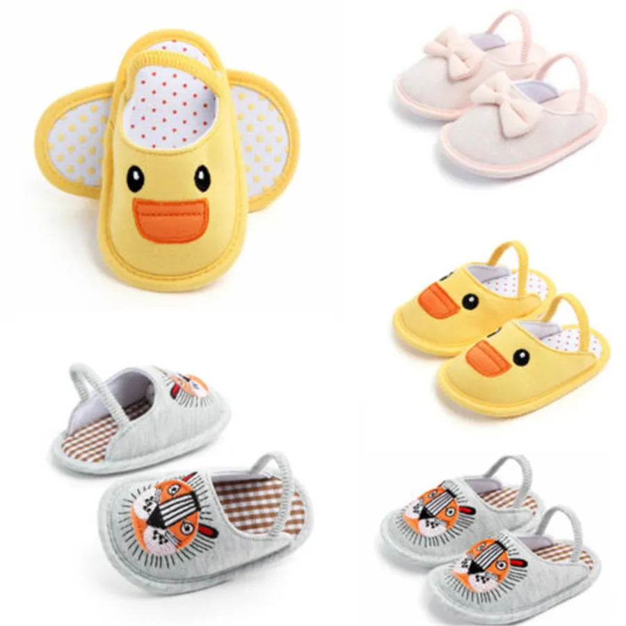

Newborn Toddler Infant Baby Boy Girl Cute Cartoon Animal Bowknot Soft Sole Cotton Slipper Crib Shoes Anti-slip Shoes