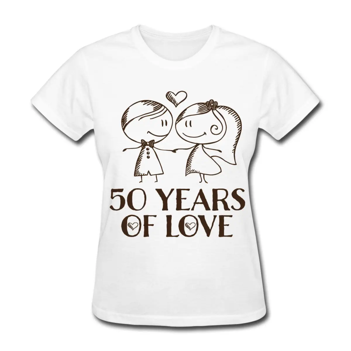 50th Wedding Anniversary Love Couple Women's T Shirt O Neck Cotton