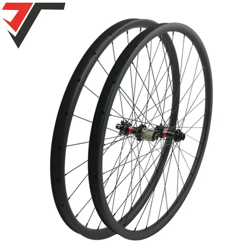 

TRIPS Superlight MTB 29er Carbon Wheels Tubeless Novetec Straight Pull Hubs XC Hookless 35mm asymmetric Mountain Bicycle Wheels