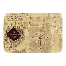 Home Decorative Doormats Vintage The Marauder’S Map Soft Lightness Indoor Outdoor Mats Bathroom Short Plush Fabric Floor Mats