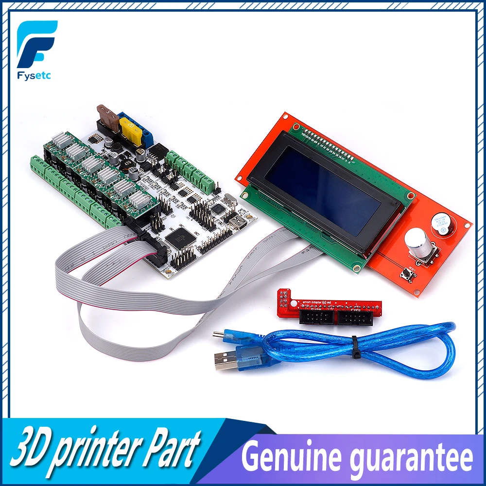 

A4988 Green/Red Stepper Motor Driver 6pcs + 2004 LCD Display Screen + Rumba Plus Motherboard Rumba+ Board Support 3pc Extruder