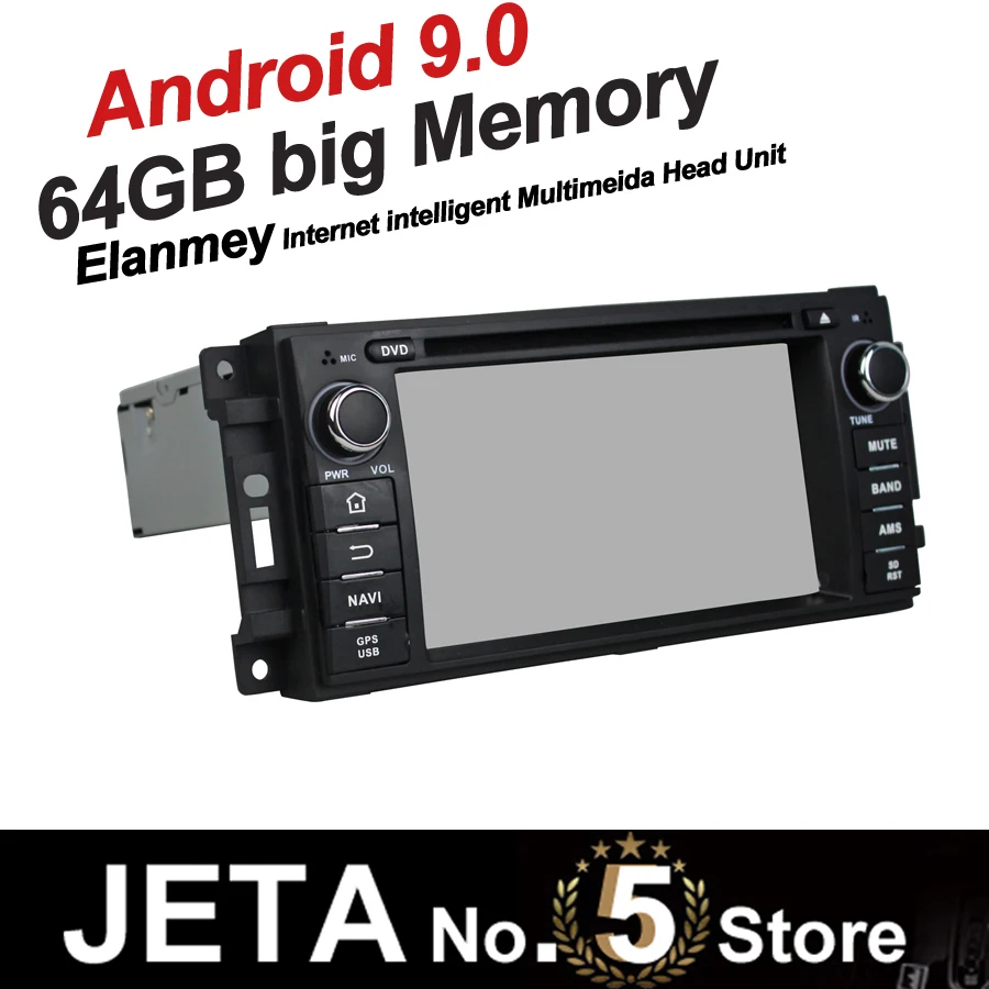 Best Fit for Jeep Sebring 300C Grand Cherokee Compass Wrangler Car Radio GPS Music player tape recorder Android 9.0 64GB big memory 8