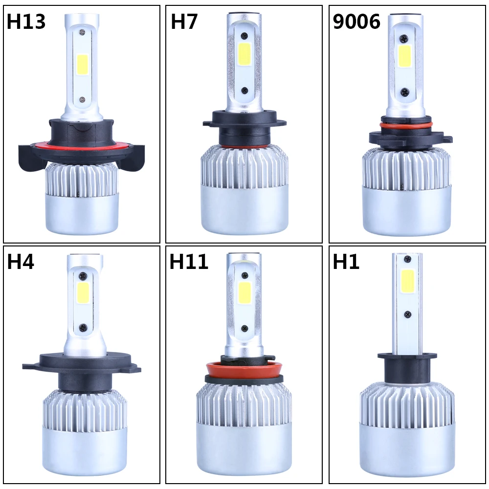 ISincer 2 шт. 72W фары для 8000LM 6000K 12 V H1 H7 светодиодный светильник H 11 9005 hb3 светодиодный HB4 H4 головной светильник лампы автомобильные грузовые Автомобильная Противо-Туманная светильник комплект