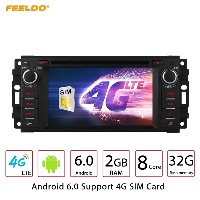 Best FEELDO Android 6.0 (64bit) 2G/32G/4G Car DVD GPS Radio For Dodge RAM-1500/2500/3500/Avenger/Caliber/Challenge/Dakota/Dura 0