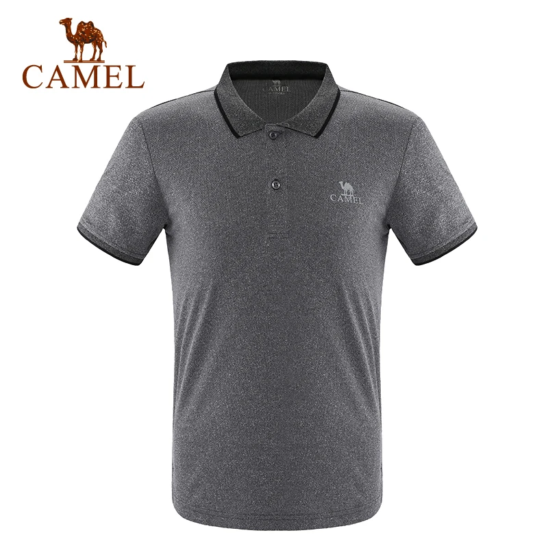 

Camel Men's Functional Lapel T-shirt Summer Moisture Fast-drying Shirt A7S2U8112