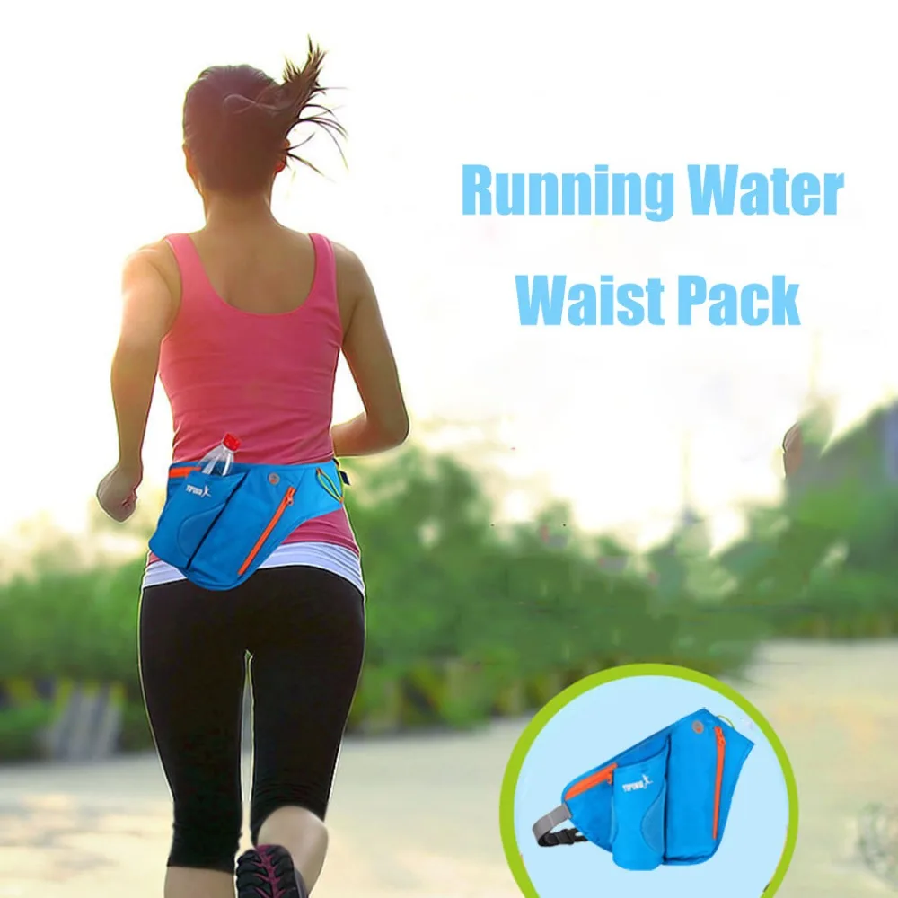 Unisexe Sport Runner Taille Bum sac de course jogging sac ceinture avec 2 bouteilles d/'eau