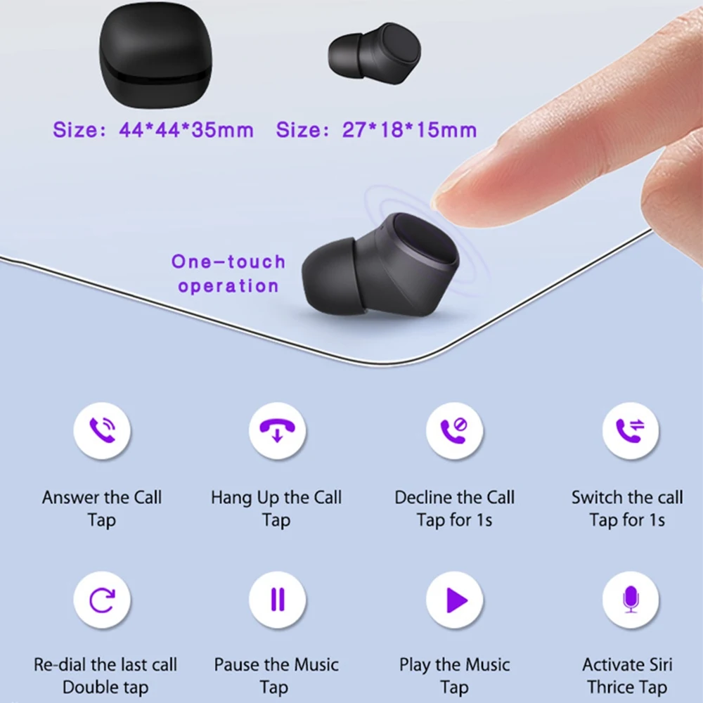 T1X IP67 waterproof headset Bluetooth wireless headset earbuds wireless charging room