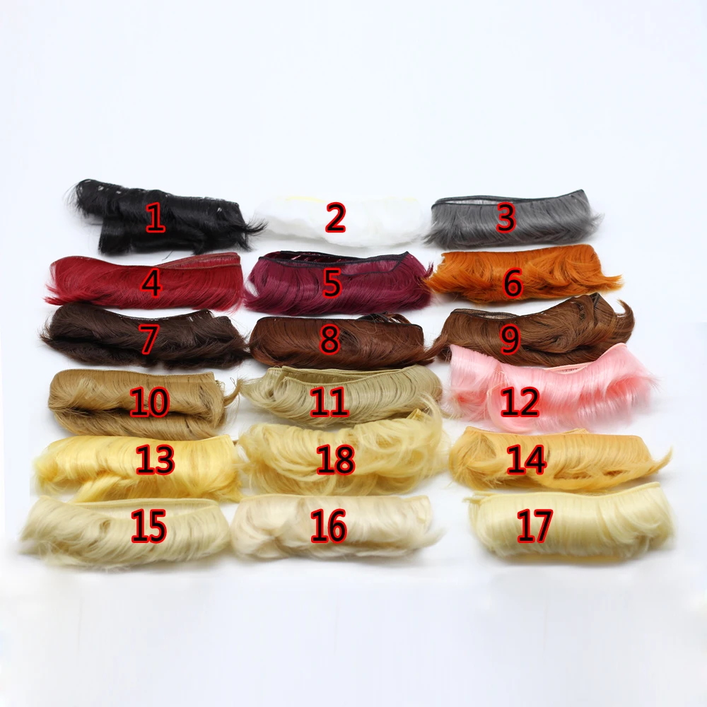 5 or 10piece 5cm black white brown color straight font b doll b font hair for