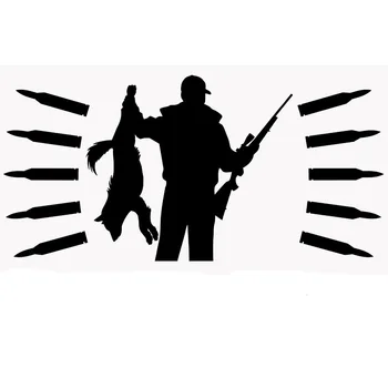 

15.7CM*7.7CM Hunting Sticker Predator Hunter Decal Bullets Vinyl Car Stickers S9-0087