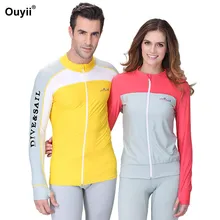 Для Мужчин гидрокостюм Для женщин водолазный костюм защиты от солнца пляжная быстрое высыхание купальники куртка для бега на молнии спереди спортивная одежда гидрокостюмы