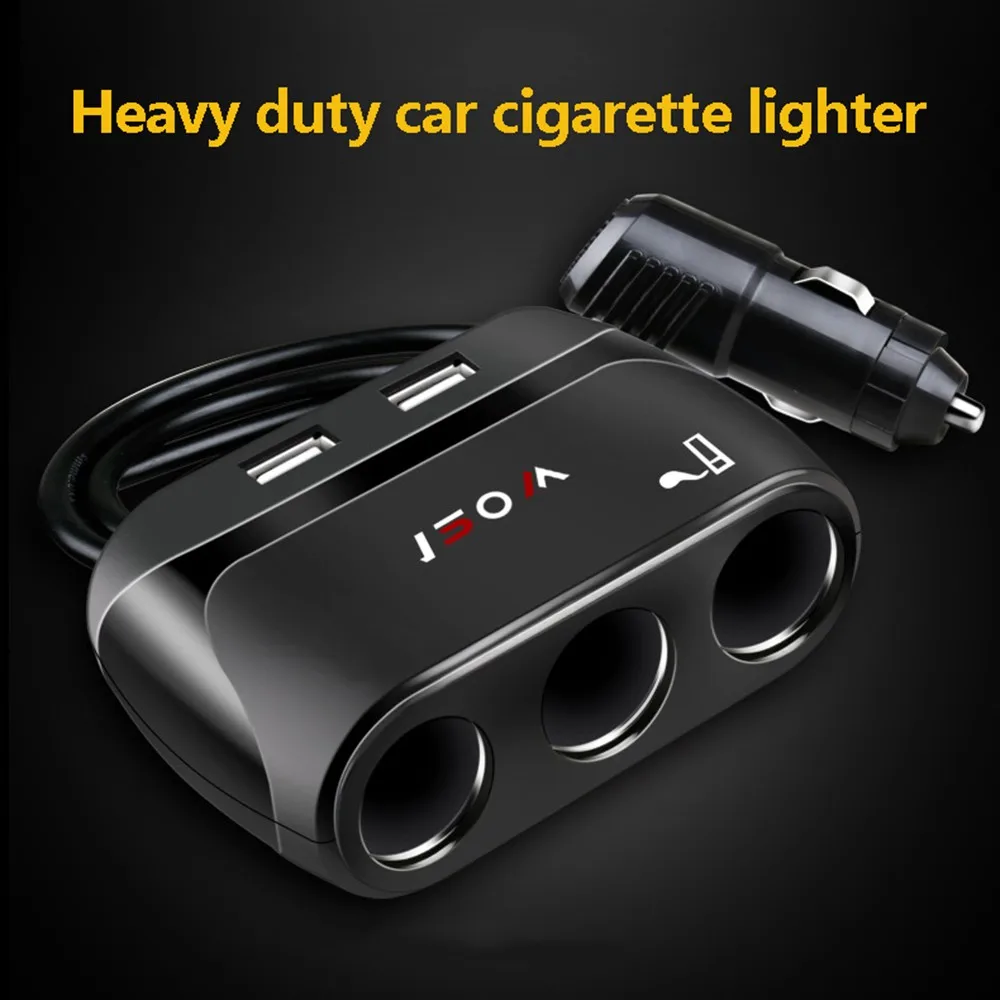 

1 x 60x90mm Multi Car Cigarette Socket 2 Way Lighter Splitter Charger Power Adapter Dual USB #6