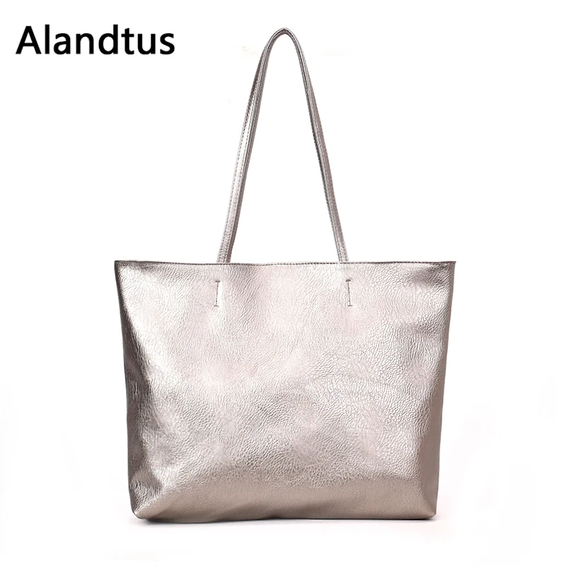 

Alandtus Women Handbags Soft Leather Casual Tote Bags Female Shoulder Bag Large Capacity Women Shopping Beach Bag Bolsa Feminina