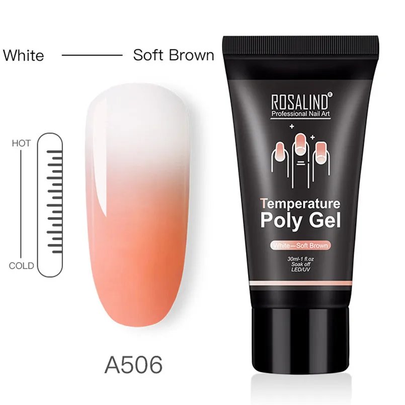 F 30 мл полигель стойкий палец температура ногтей УФ-лампа удлинитель Инструмент УФ светодиодный гель для ногтей Nais лак B1 - Цвет: F