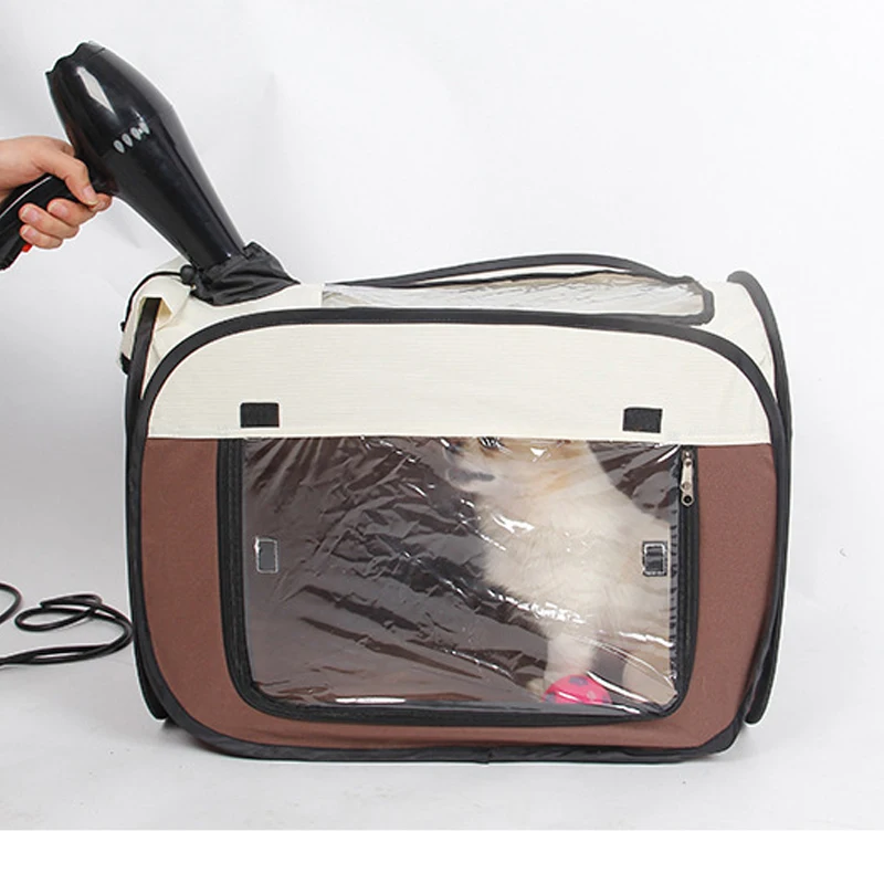 Pet Drying Box Drying Hair Traveling Portable Bag Folding Cage For