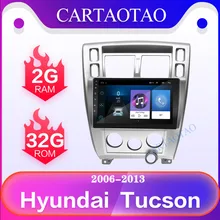 2 din Android 8,1 автомобильный dvd 2.5D HD 10," автомобильный радиоприемник с навигацией GPS Bluetooth мультимедийный плеер стерео для hyundai Tucson 2006-2013