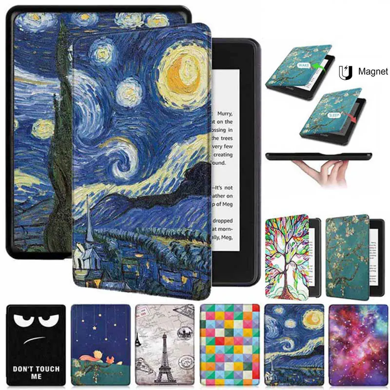 

Painted Case for Amazon Kindle Paperwhite 4 10th Generation 2018 Tablet E-Reader Flip Case Smart Cover Case Auto Sleep Wake Up