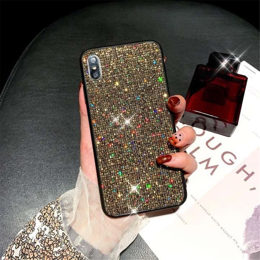 ELETEIL Case for iPhone 6 6S Silicon Bling Glitter Crystal Sequins Soft Cover Fundas 7 8 Plus X XR XS Max |