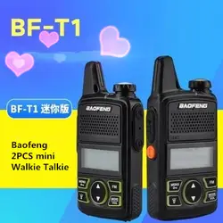 2 шт. Baofeng BF-T1 Портативный радио Мини Walkie Talkie двойной радиолюбителей communicador USB переговорные двухстороннее радио baofeng T1