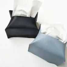 Коробка для салфеток в скандинавском стиле из искусственной кожи, домашняя Автомобильная салфетка, бумажный контейнер, бумажная коробка для салфеток, сумка для дома