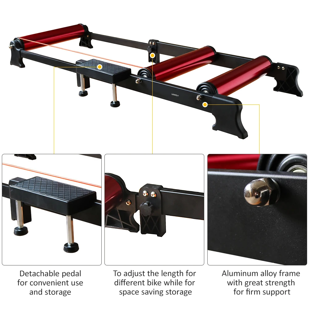 Lixada для внутреннего велосипеда, велосипедный тренажер, тренировочная станция, велосипедный роликовый тренажер, параболические ролики, велотренажер, фитнес-стенд, инструмент