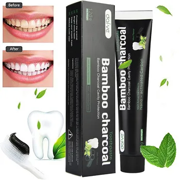 

Kanbuder Activated Charcoal Teeth Whitening Toothpaste Natural Black Mint Flavor Herbal 180321 drop shipping