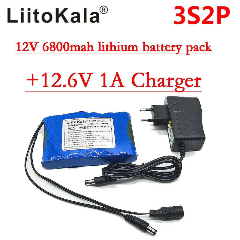 HK LiitoKala высокое качество EU/US Plug DC 12 V 6800 mAh Li-Ion Перезаряжаемые Батарея зарядка Мощность банка для автонавигаторов GPS Камера