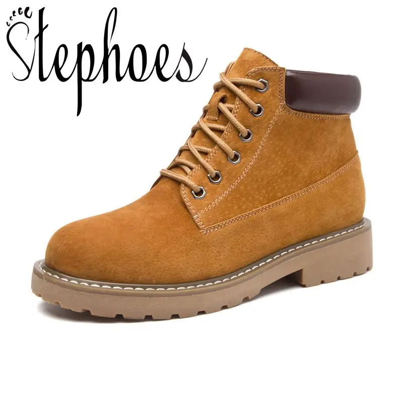 

Stephoes Spring Autumn Winter Women Fashion Short Boots High Quality Women Boots Genuine Leather Riding Boots Botas Mujer Shoes