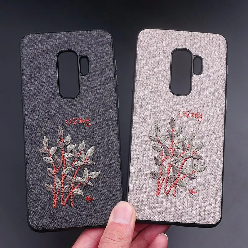 UPaitou ТПУ ПК 3D Вышивка Чехол для Samsung Galaxy S8 S9 Plus Note 8 мягкий полиуретановый Край