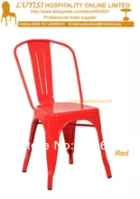 quality steel dining chair fully assembled Painting finish quick shipment