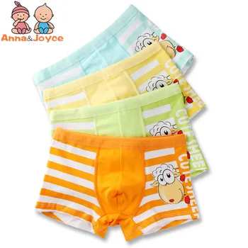 

2 Pcs/lot Modal Boys Boxer Children's Underwear Boys Cotton Underwear Panties Striped Cartoon Underwear TNM0061