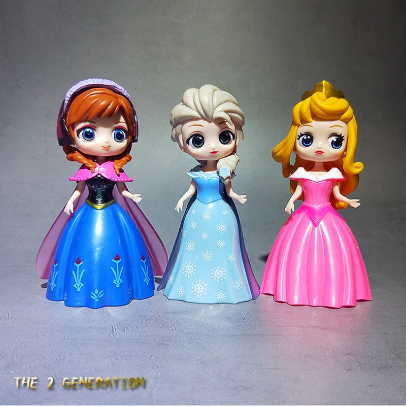 6 шт. Disney Замороженные Куклы Эльзы из мультфильма Холодное сердце белый купальник