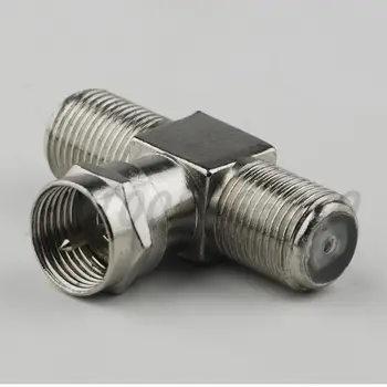 

RF electrical adapter F Jack to Jack to Plug "T" Type 3 way