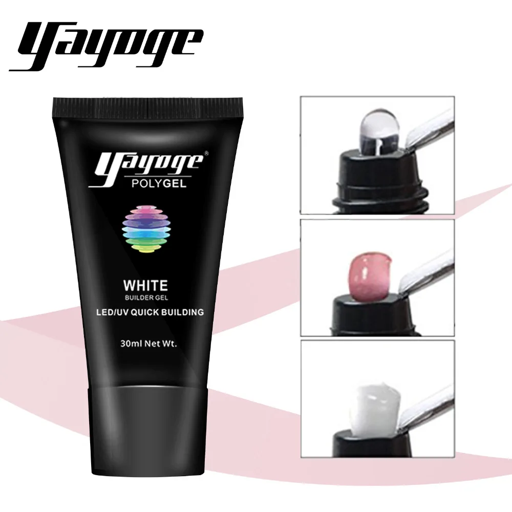 

Yayoge UV Poly Gel Varnish Nail Polish Art For Nail Extensions Quick Building Hard Jelly Gel Lacquer Polygel Nails