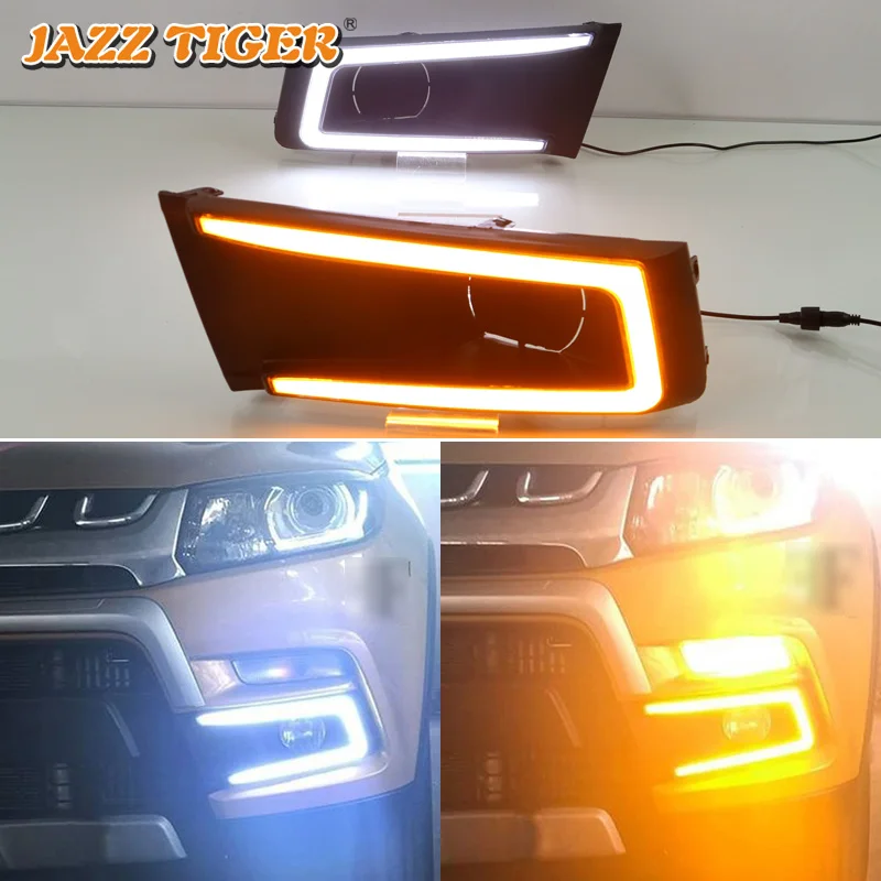 

JAZZ TIGER Yellow Turn Signal Function Waterproof 12V Car DRL LED Daytime Running Light For Suzuki Vitara Brezza 2016 2017 2018