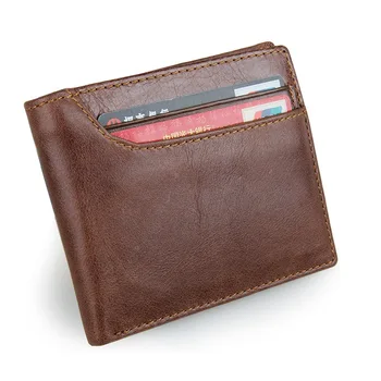 

Nesitu Vintage RFID Blocking Real Skin Genuine Leather Men Wallets #M8104