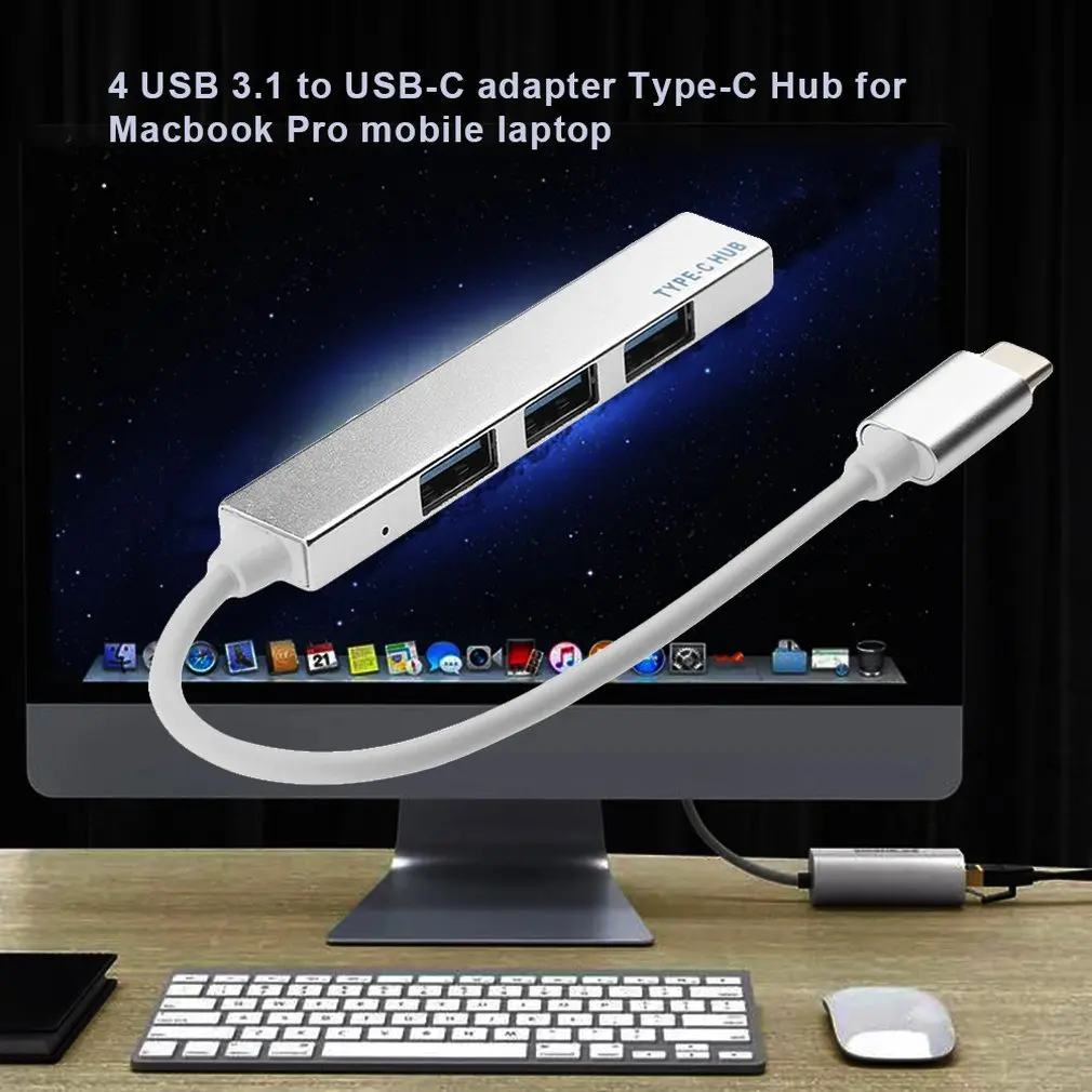 Адаптер с 4 USB 3 1 на " концентратор Type C для Macbook Pro мобильный телефон