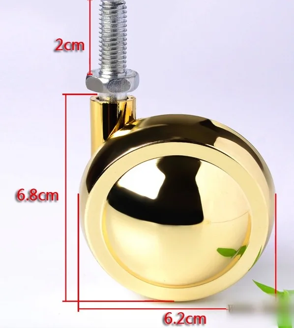 

2PCS/LOT Alloy Carpet Ball Casters Swivel Screw M8 Wheel