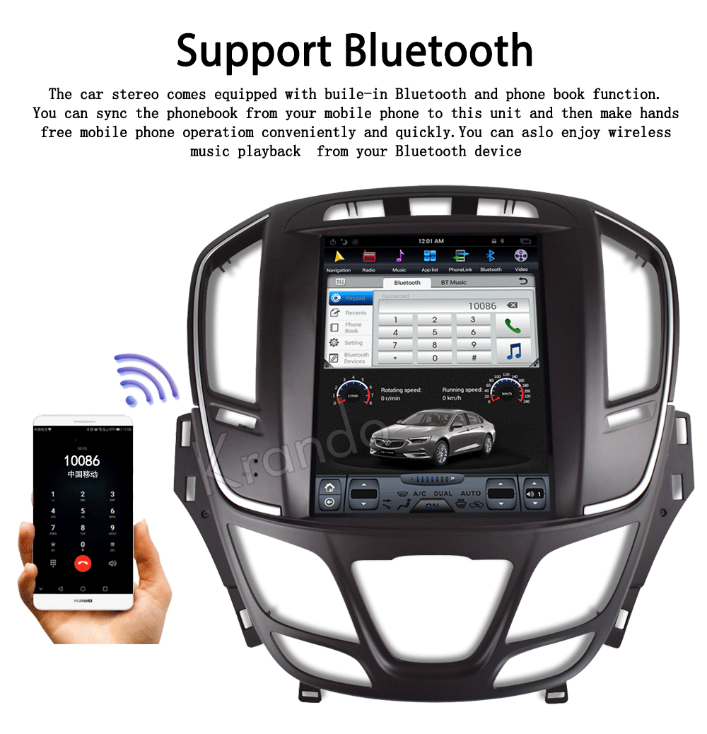 Best Krando Android 8.1 10.4" Tesla Vertical touch screen car radio dvd playe for Buick Regal 2014+ navigation entertainment system 3 Best Krando Android 8.1 10.4" Tesla Vertical touch screen car radio dvd playe for Buick Regal 2014+ navigation entertainment system 3