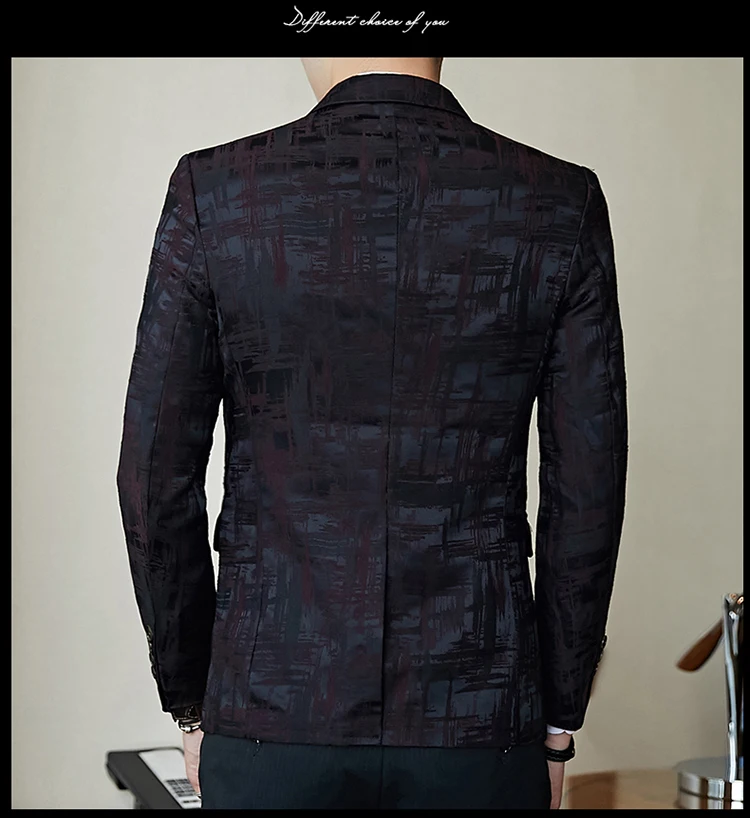 Мужской пиджак, деловой повседневный мужской пиджак, осенний Блейзер, S-3XL