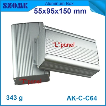 

1 piece free shipping new Grey color arrival 55(H)x95(W)x150(L) mm aluminum profile housing box of lot case to electric