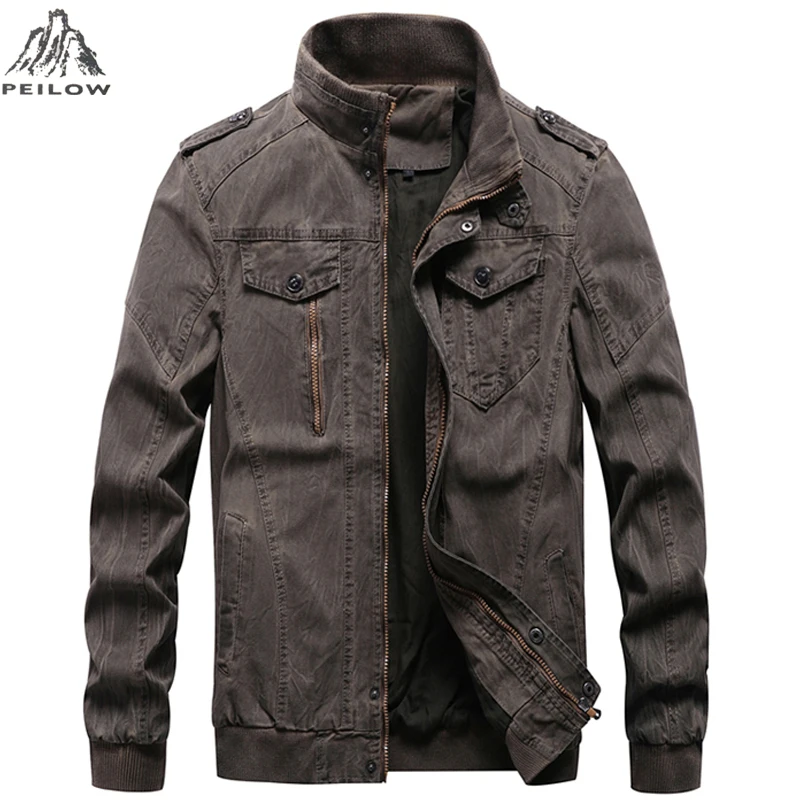 new Denim Jean jacket men Casual for streetwear motorcycle Retro Mens Jackets And Coats fitness Multi-pocket Cargo Jacket Male