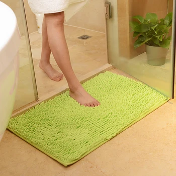 

50X80cm/19"x31" Microfiber Bath Mat Washing Machine Dry Faster Chenille Microfiber Bath Mat