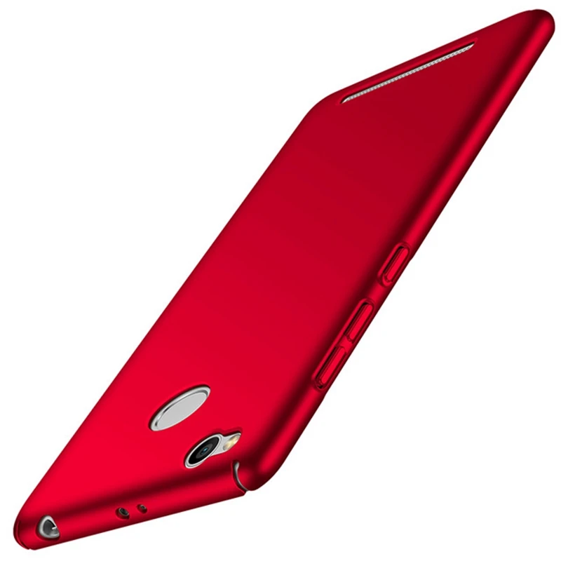 Чехол для Xiaomi Redmi 3 Pro 3 S Чехол Жесткий ПК Матовый Бампер для Xiaomi Redmi 3 S 3Pro Redmi3Pro 7 8 чехол для телефона s Funda Capa - Цвет: Красный