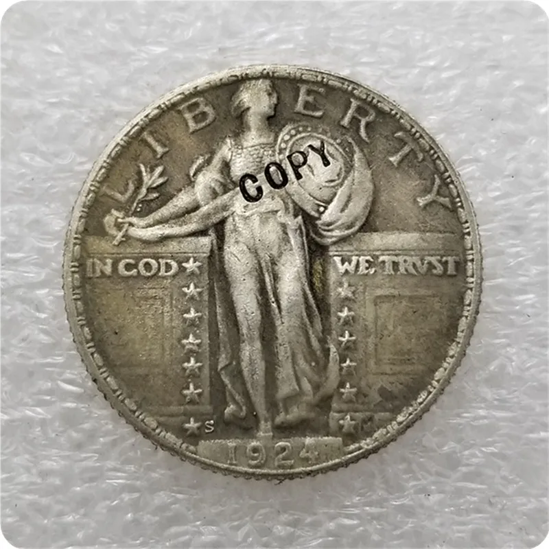 Коллекционные монеты США 1924 S D Quarter Liberty копия памятных монет Реплика