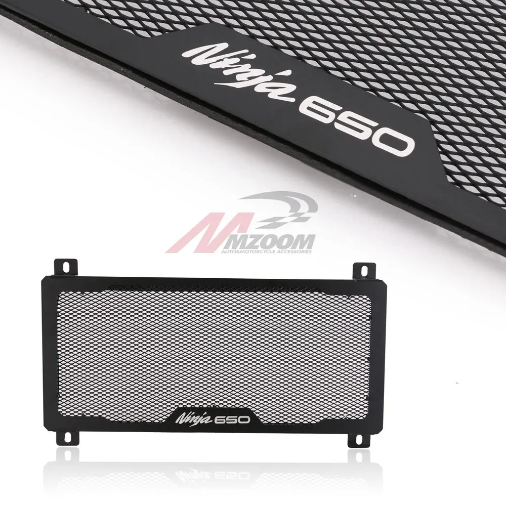 BLACK Motorcycle Radiator Guard Grille Oil Cooler Cover Street Bike Racing For KAWASAKI Z650 NINJA650 NINJA 650