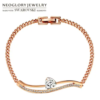 

Neoglory Austria Rhinestone & Zircon Bracelet For Women Charms Geometric Triangle Stylish Trendy Bangle Classic Jewelry