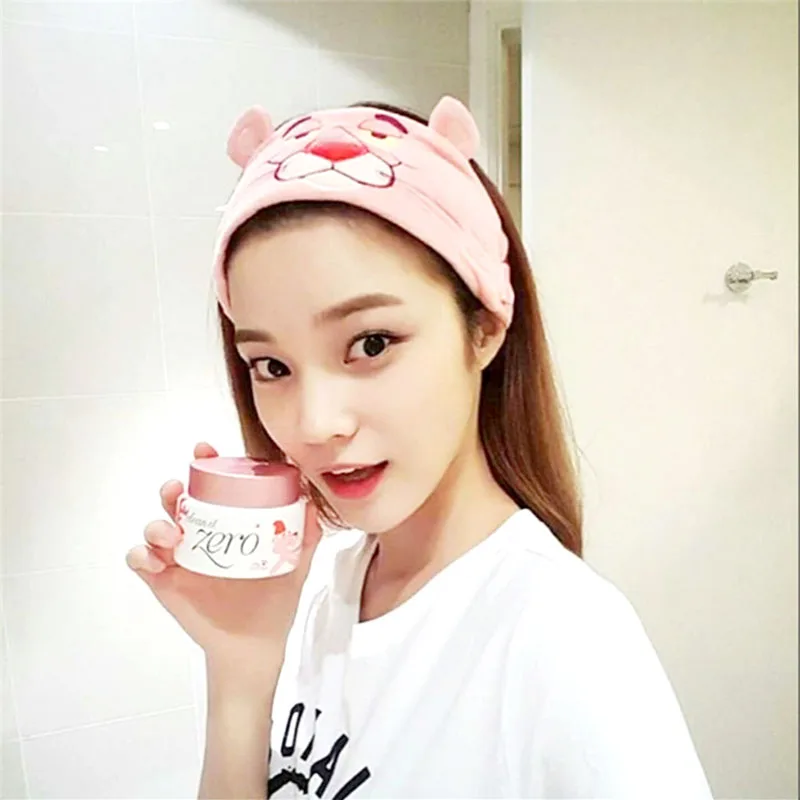 

2019 Korean Fashion Tiger Print Headband Elastic Turban Adult Hair Band for Women Makeup Wearing Headbands Pink Hair Accessories