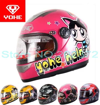 

Fashion YOHE ABS child full face motorcycle helmet children motorbike electric bicycle helmets YH959S with FREE Size L